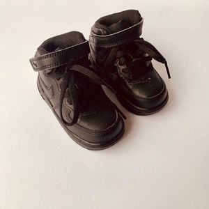 Black Nike Mid Air Force Ones